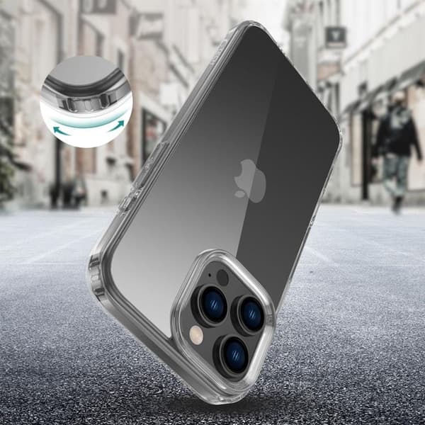 Tech-Protect Telefontaske til iPhone 16 Pro Max Flexair Hybrid - Klar Transparent