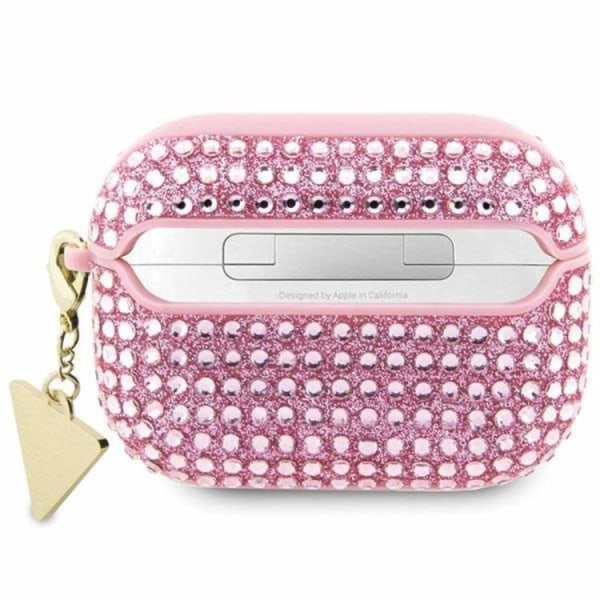 Guess AirPods Pro Case Rhinestone Triangle Charm - Pink