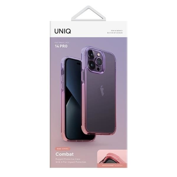 UNIQ iPhone 14 Pro Max Skal Combat Duo - Lila/Rosa