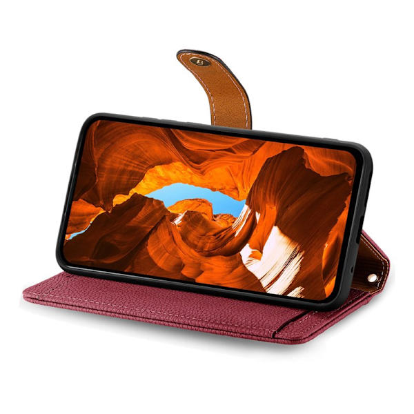 Plånboksfodral för Samsung Galaxy S26 Plus RFID-blockering - Röd