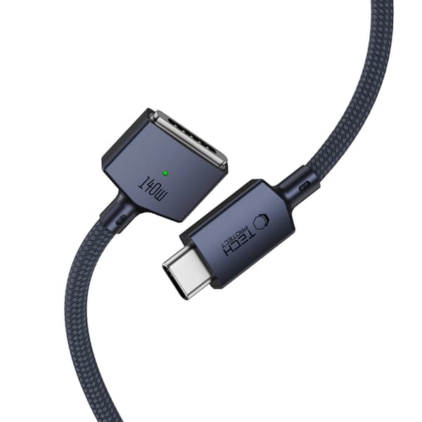 Tech-Protect Macbook-Kabel USB-C Till Magsafe 3 140w 2m Ultraboost - Blå Blå