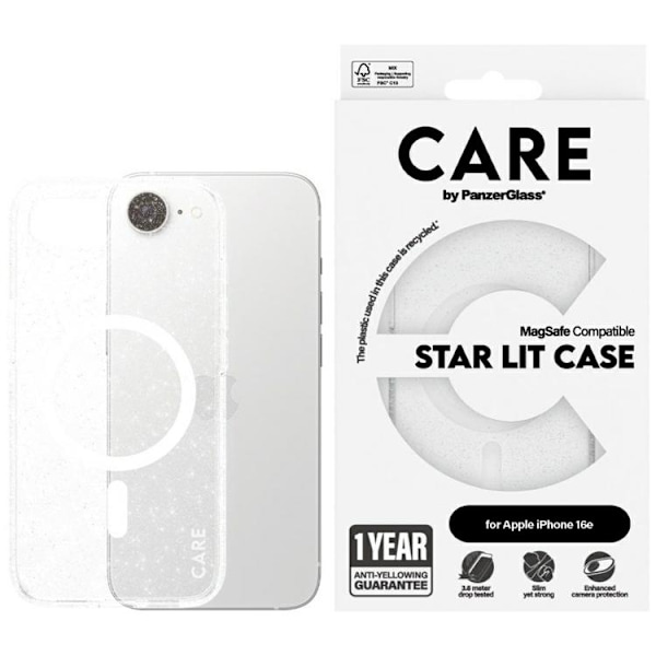 CARE iPhone 16e MagSafe Flagskib Urban StarLight Hvid Vit