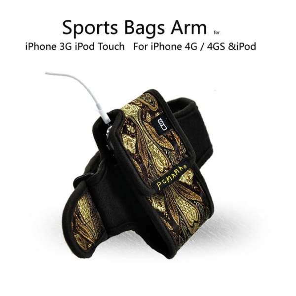 PCMAMA Sportarmband till iPhone 4S/4 / 3G / 3GS / iPOD (Embroide