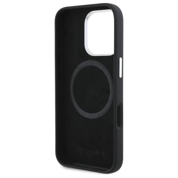 Mercedes Mobilskal till iPhone 16 Pro Max MagSafe Silikon Vertical Stripes Svart Svart