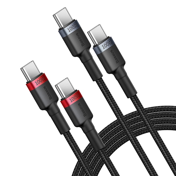 Baseus USB-C till USB-A kabel Cafule 100W 1m 2 st