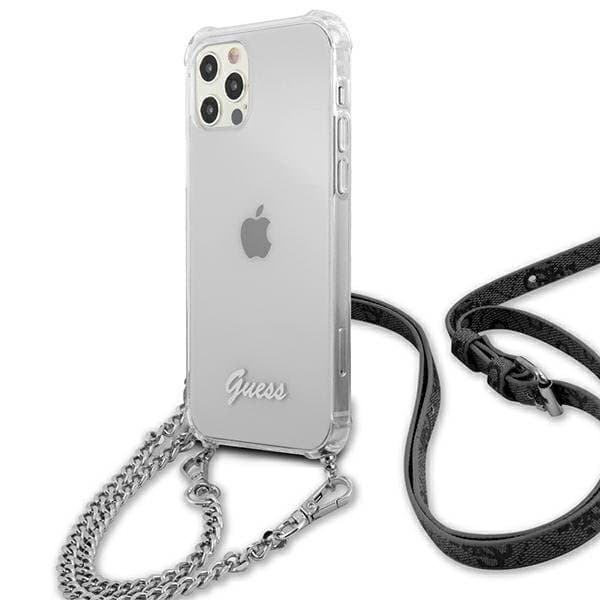 Guess iPhone 12 Pro Max Skal 4G Silver Chain - Sølv Silver