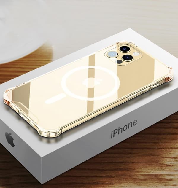 ShockProof Magsafe -kuori iPhone 13 Prolle - läpinäkyvä Transparent