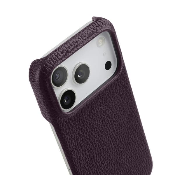 MELKCO Mobilskal till iPhone 17 Pro Äkta Läder PC MagSafe - Lila