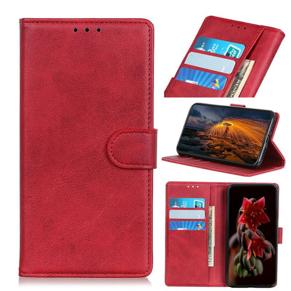 Plånboksfodral för Samsung Galaxy S26 Plus Konstläder Ställ - Röd