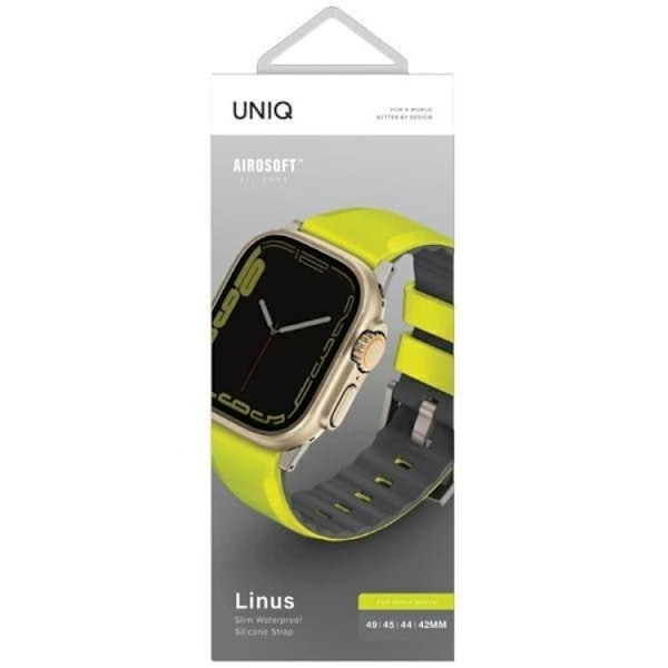 Uniq Apple Watch (45mm) Series 9 Band Linus - Gul
