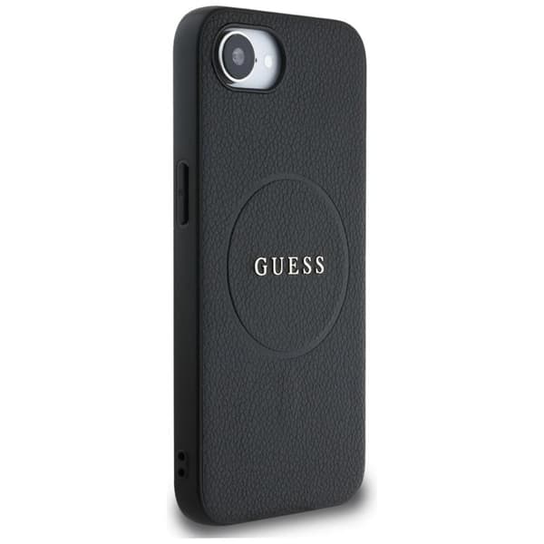 Guess Mobilskal till iPhone 16e MagSafe Grained Ring - Svart