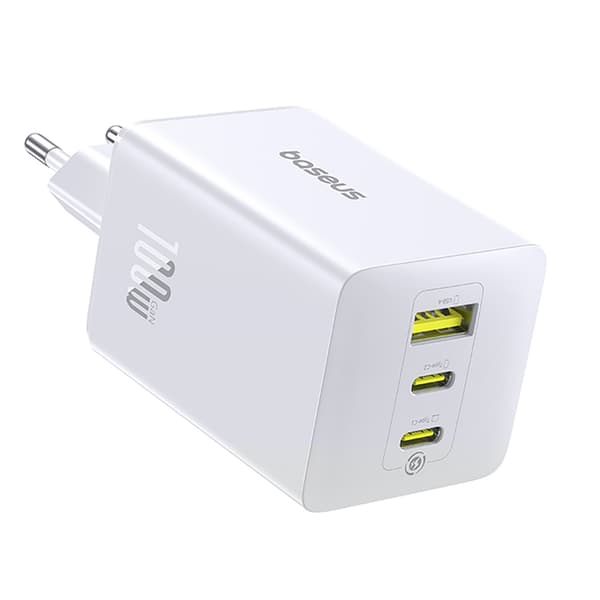 Baseus Snabbladdare 2 x USB-C/USB-A 100W EnerFill FE11 - Vit Vit