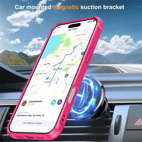 Mobilskal till iPhone 17 MagSafe TPU+PC Kickstand - Rosé - Rosa Rosa