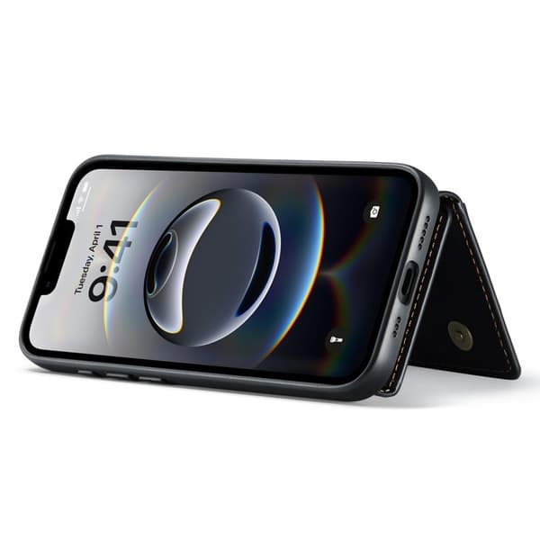 DG.MING M1 Series Mobilskal till iPhone 16e med Kickstand - Svart