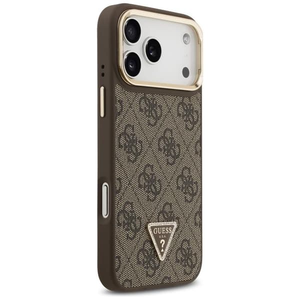 Guess Mobilskal till iPhone 17 Pro Max MagSafe Triangle Logo & Stand Brun