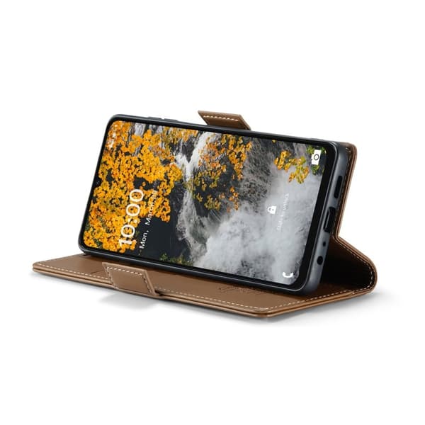 CASEME Plånboksfodral Konstläder för Samsung Galaxy A06 4G - Brun