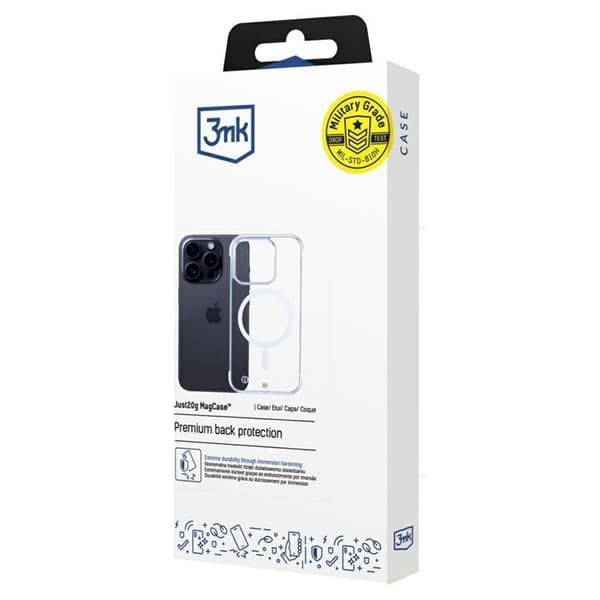 3MK Telefontaske til iPhone 16 Pro MagSafe Just20G - Klar Transparent