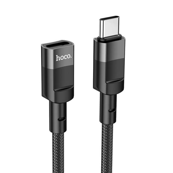 HOCO USB-C - USB-C 3A Kabel 1.2m U107 forlænger - Sort Svart