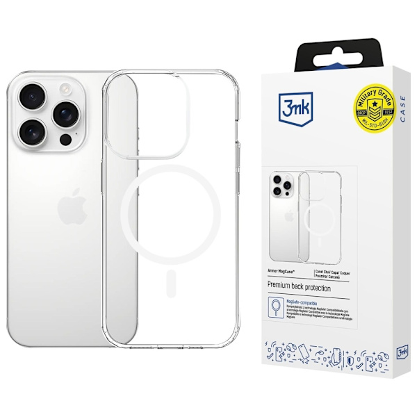 3MK Mobilskal till iPhone 15 Pro Max MagSafe Armor - Clear
