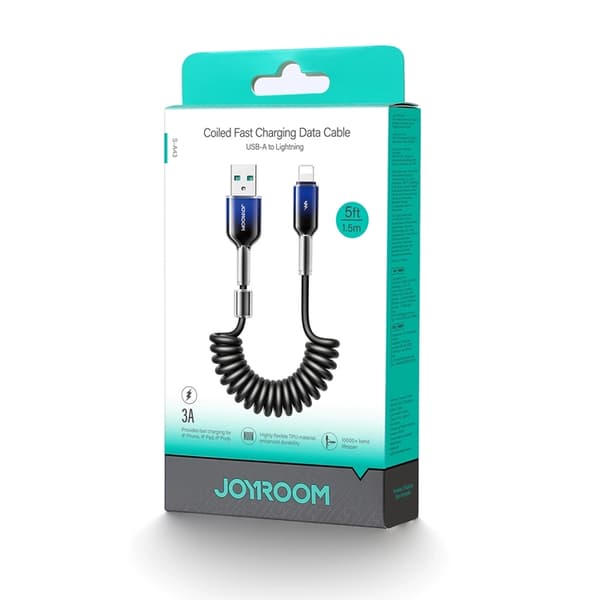 Joyroom S-A43 USB-A - Lightning 3A Kabel 1.5m Crystal Clear Black