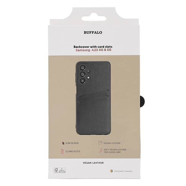 Buffalo telefonetui til Galaxy A23 5G PU - Sort Svart