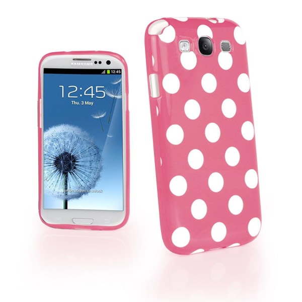 Polka dot FlexiCase Cover til Samsung Galaxy S3 i9300 (Pink) Pink