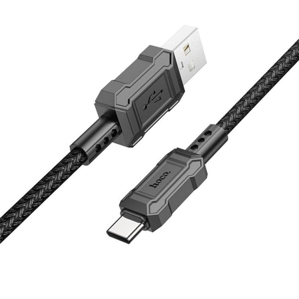 Hoco USB-A til USB-C Kabel 1m Leder - Sort