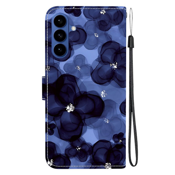 Plånboksfodral för Samsung Galaxy S26 Plus Mönstertryck Konstläder - Blåblommig