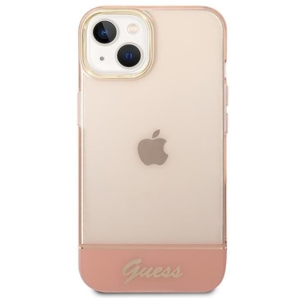 GUESS iPhone 14 Plus Skal Translucent - Rosa Rosa