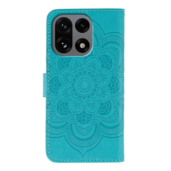 OnePlus 15 Plånboksfodral Mandala Imprinted Konstläder - Blå Blå