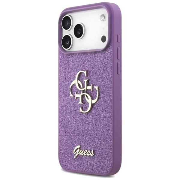 Guess Mobilskal till iPhone 17 Pro Max Fixed Glitter Big 4G - Lilac Lila