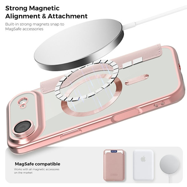 iPhone Air Plånboksfodral MagSafe RFID - Rosa Rosa
