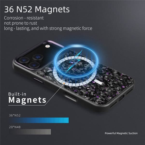 Mobilskal till iPhone 17 Pro Max MagSafe Aramid Fiber Forged - Silver Silver