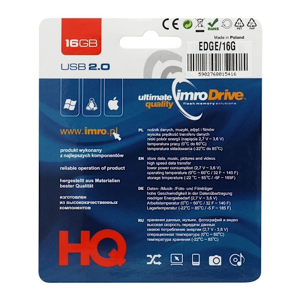 Imro Portable Memory Pendrive Edge 16 GB