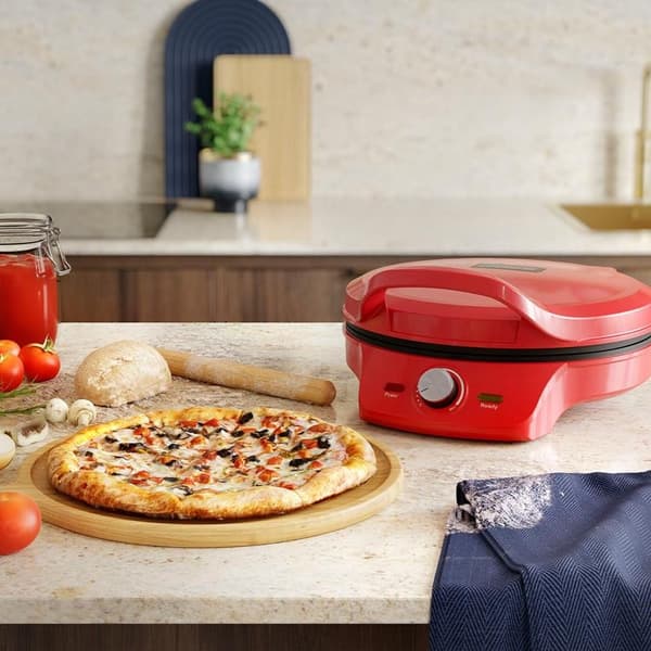 Prinsesse Pizzamaskine Ø 32 cm 115007 2000W 180° Röd