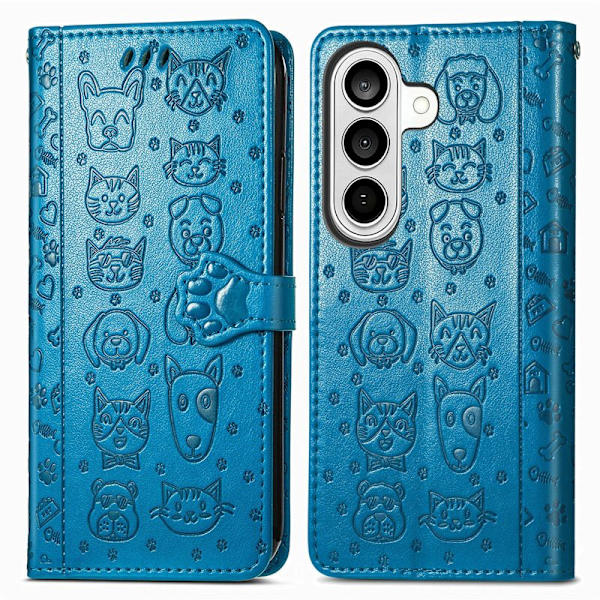 Plånboksfodral för Samsung Galaxy S26 Plus Konstläder - Blå