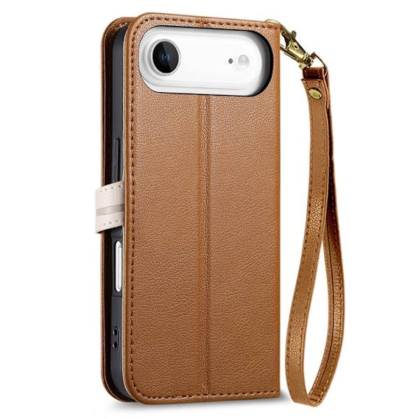 iPhone Air Plånboksfodral Leaf Magnetiskt Spänne Konstläder - Brun Brun