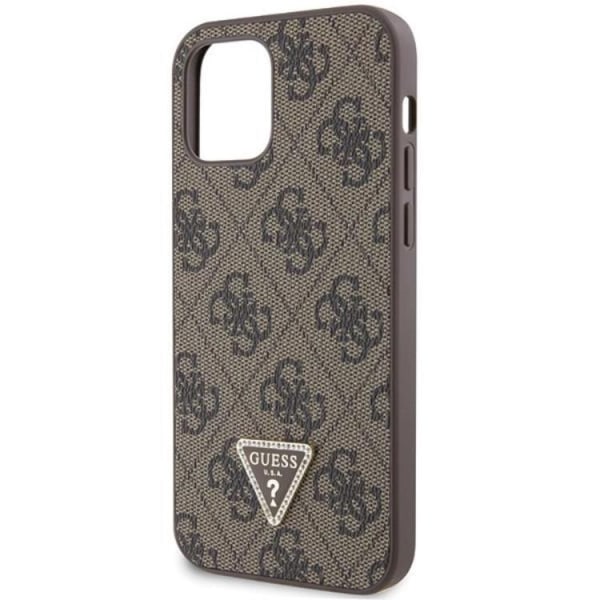 Guess iPhone 12/12 Pro Mobilskal Crossbody Metall Logo - Brun