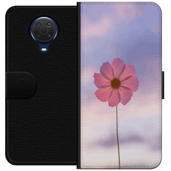 Plånboksfodral till Nokia G20 med Rosa blomma