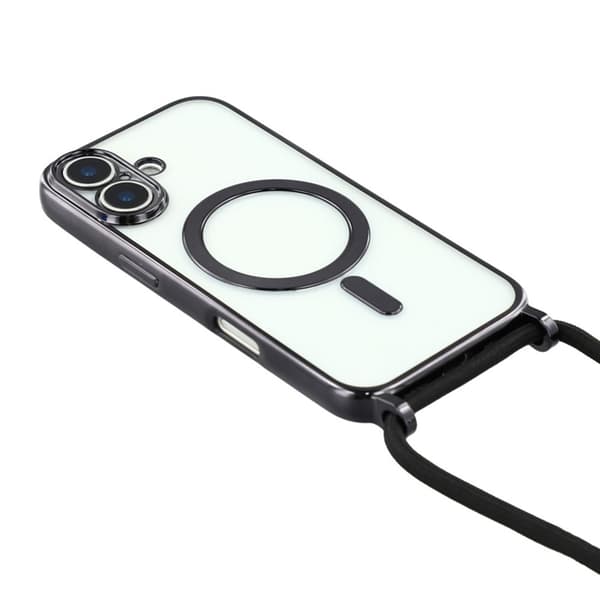 Mobilskal till iPhone 17 MagSafe Electroplating Edge TPU - Svart Svart