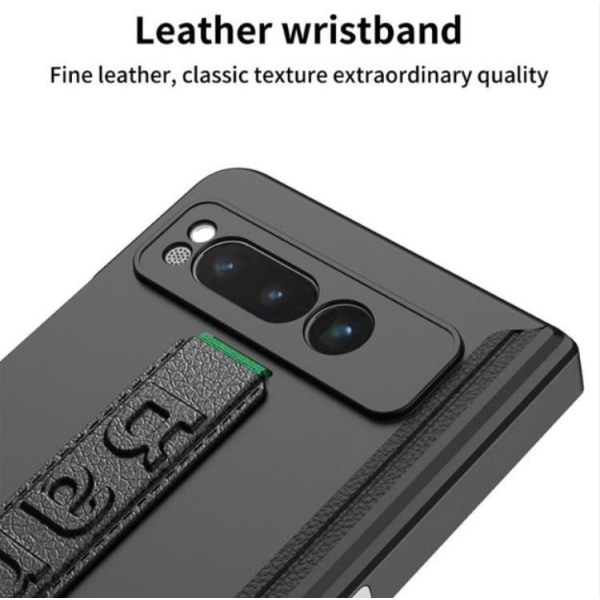 GKK Google Pixel Fold Mobilskal Wristband Kickstand Carbon - Sil