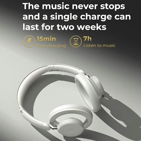 HTC Over-Ear Trådlösa Hörlurar Bluetooth ANC HP06 - Vit Vit