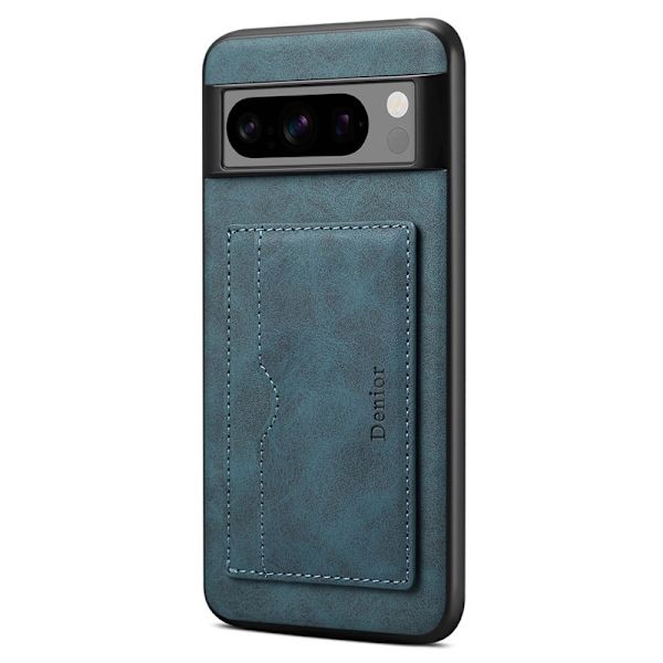 DENIOR Google Pixel 8 Pro Fodral Konstläder Ställ - Blå