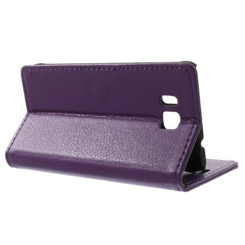 Lychee Embossed Plånboksfodral till Samsung Galaxy Alpha - Lila Lila
