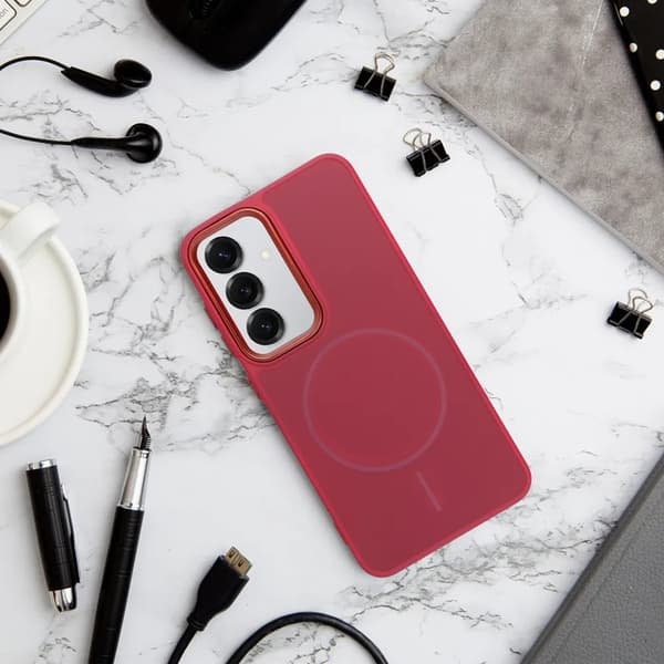 Mobilskal till Galaxy A56 Magsafe Frame - Magenta Magenta