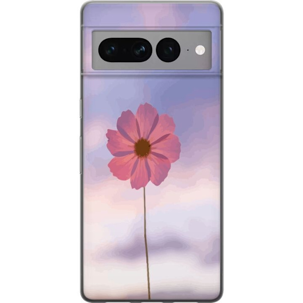 Mobilcover til Google Pixel 7 Pro med lyserød blomst