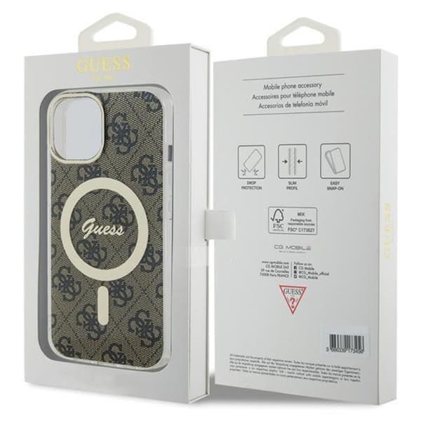 Guess Mobilskal till iPhone 15 Plus/14 Plus MagSafe IML 4G - Brun Brun