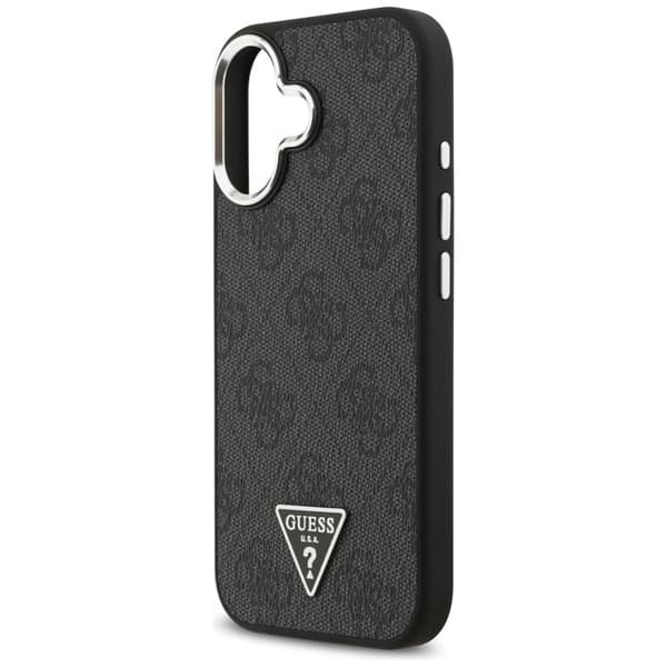 Guess Telefontaske til iPhone 17 MagSafe 4G Triangle Logo - Sort Sølv Svart
