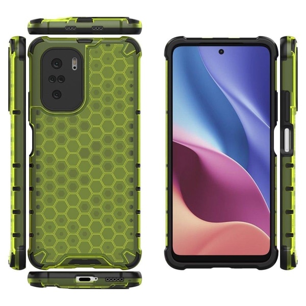 Honeycomb Armor Puskurin suoja Redmi Poco F3 - Vihreä Green