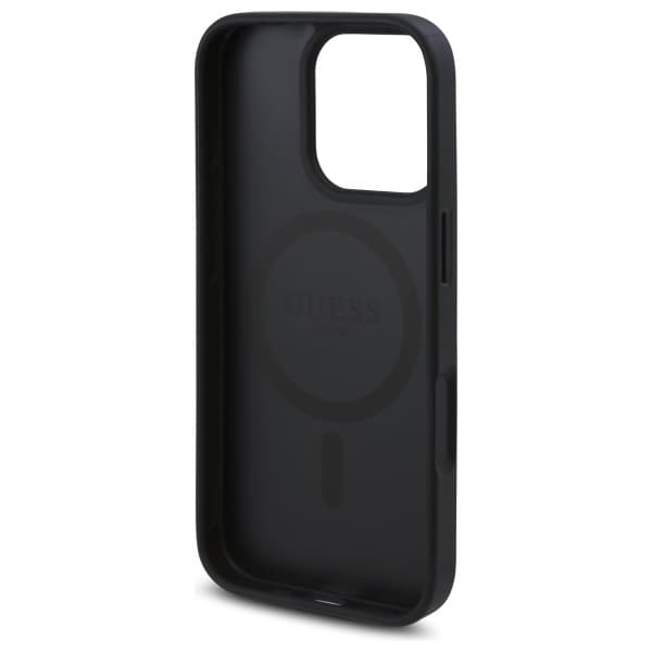 Guess telefonetui til iPhone 16 Pro MagSafe 4G Blomsterprint - Sort Black